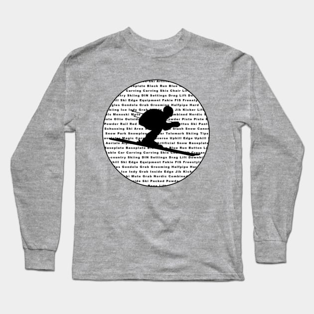 Ski Circle Symbol Long Sleeve T-Shirt by laurie3